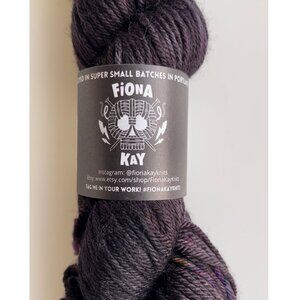 Worsted-weight, Midnight Purple Yarn, by Indie Dyer Fiona Kay